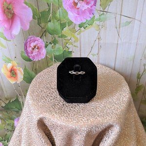 Silver Open Bead Band Ring Size 8